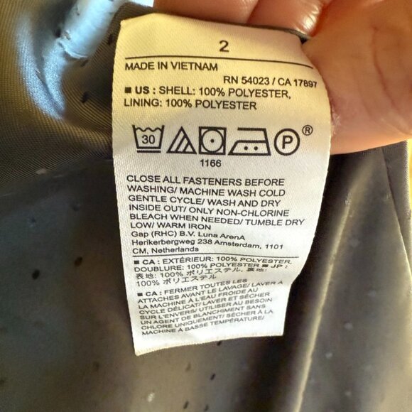 Banana Republic Double Breasted Houndstooth Jacket, Size 2 - Picture 9 of 9